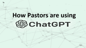 Text on a light network-patterned background reads "How Pastors are using ChatGPT for Live Streaming" with the ChatGPT logo.