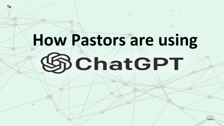 Text on a light network-patterned background reads "How Pastors are using ChatGPT for Live Streaming" with the ChatGPT logo.