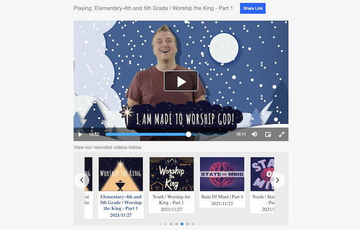 Church Live Streaming Integrated Media Vault